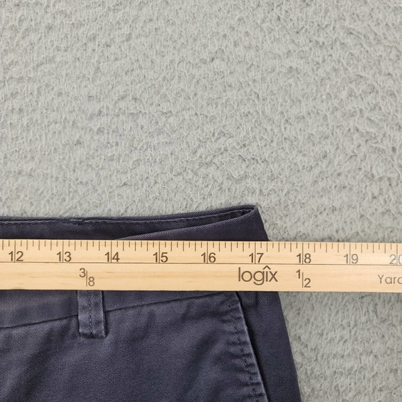 Lands' End Pants Womens 10 Blue Fit 2 Chino Wide Leg Casual Comfort - Picture 9 of 12